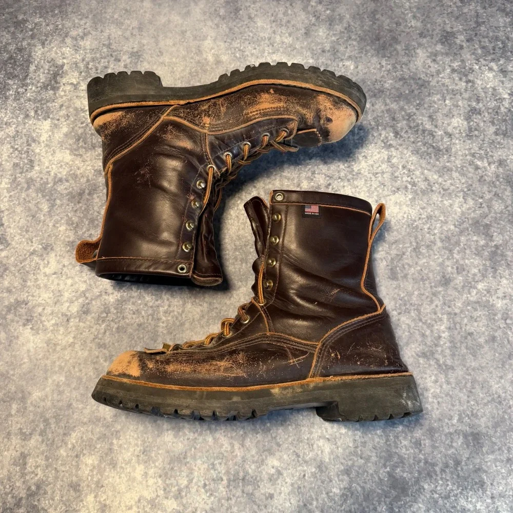 Danner Rain Forest 8 BRN 10600 Mens 11.5 D Gore-Tex Work Boots Brown Made in USA
